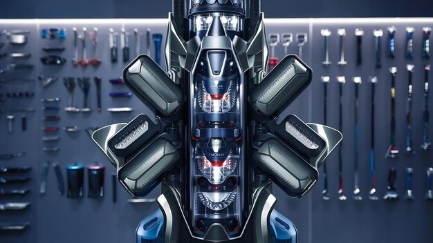 Moderne Automobilwerkstatt, professionelle Ausstattung, Hightech-Werkzeuge